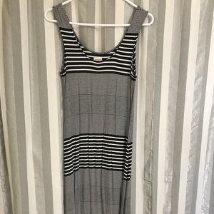 Black and white cotton maxi